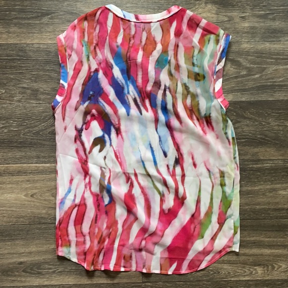 IRO Silk Rainbow Shayla Top Sheer Flowy Medium - Picture 5 of 5
